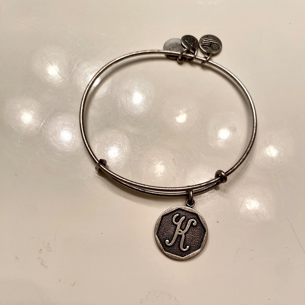 Alex and Ani “K” initial bangle. One size